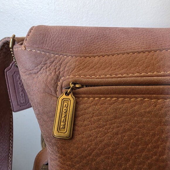 Vintage Sonoma Nubuck Suede Rose Pink Crossbody Flap BAG - Picture 9 of 16